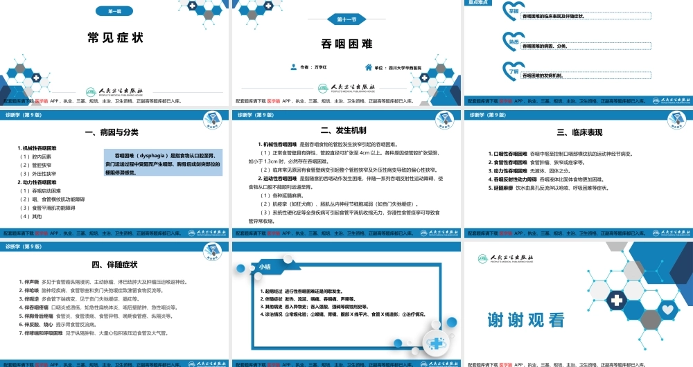第一篇 常见症状 第十一节 吞咽困难(1).pptx