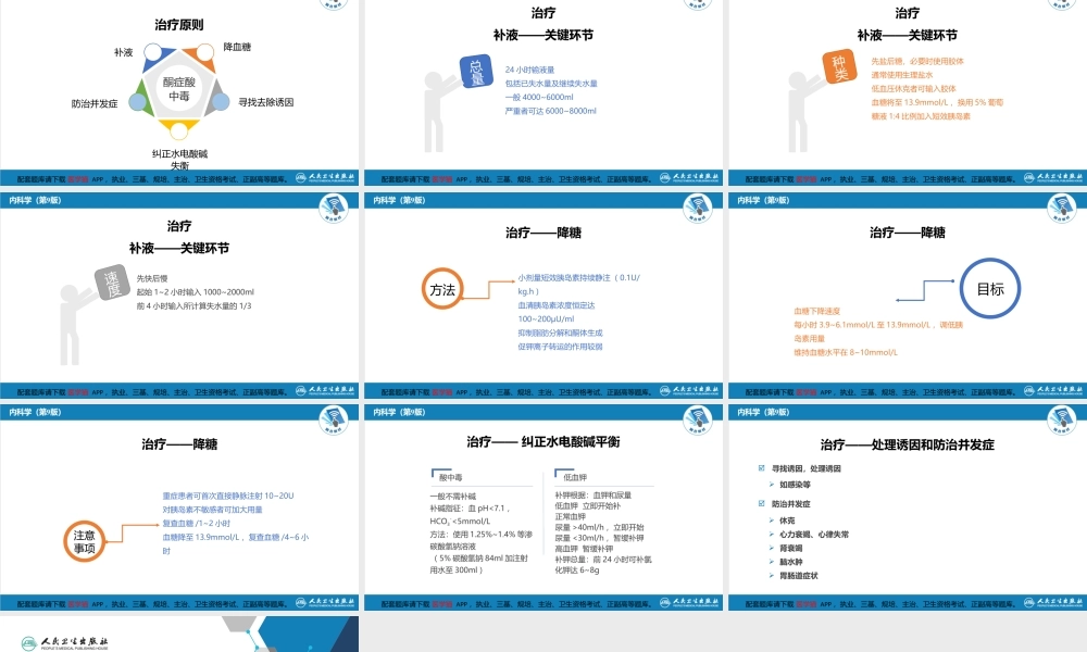 第二十二章 糖尿病---DKA治疗要点总结(1).pptx