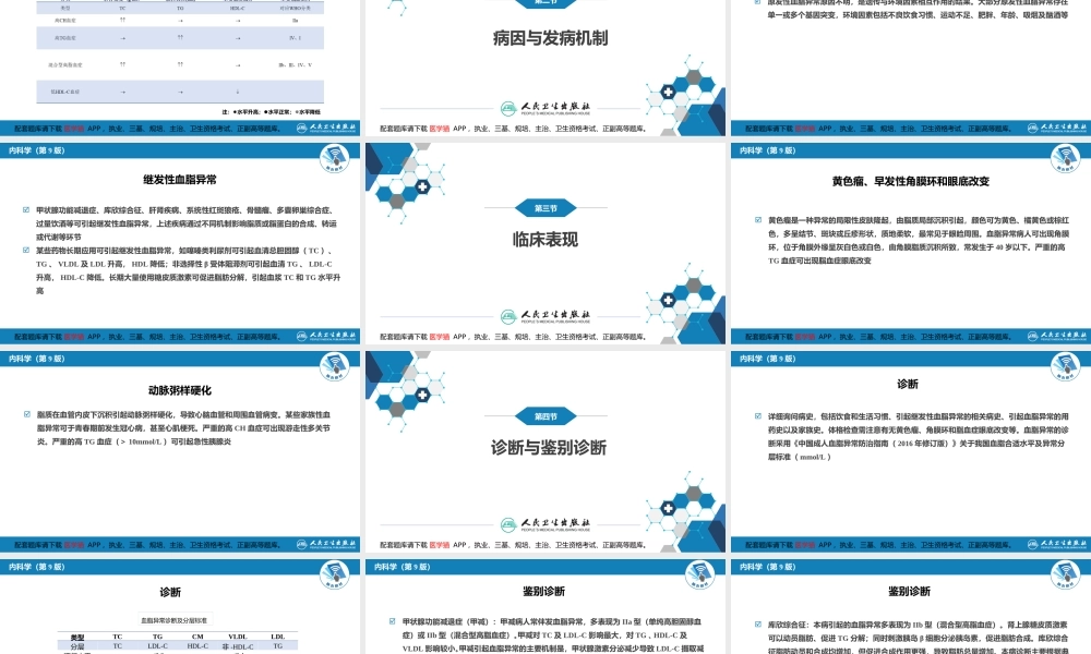 第二十四章血脂异常和脂蛋白异常血症(1).pptx