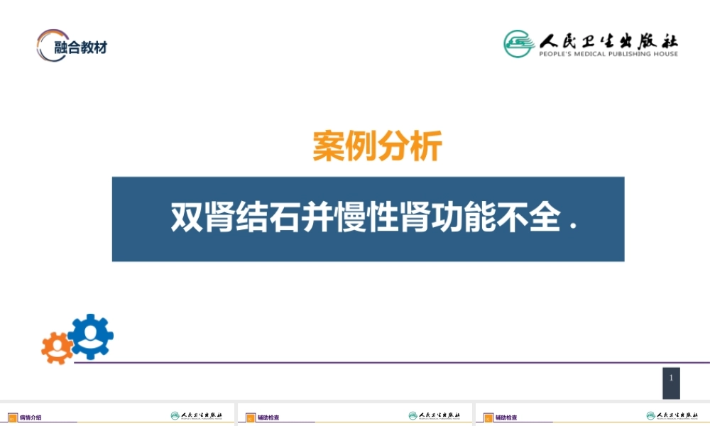 第五十二章 案例分析-双肾结石并慢性肾功能不全(1).pptx