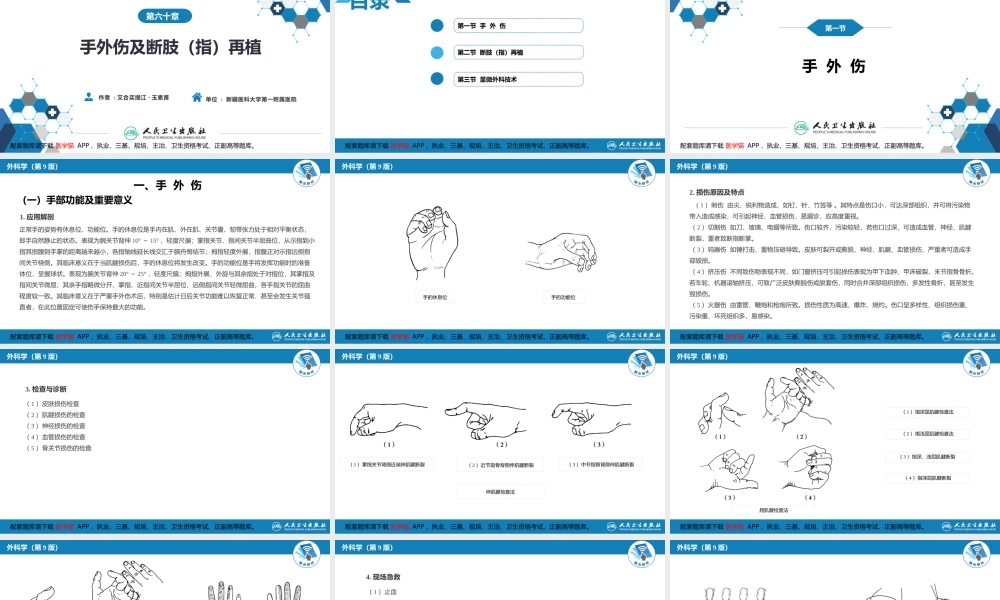 第六十章 手外伤及断肢（指）再植(1).pptx