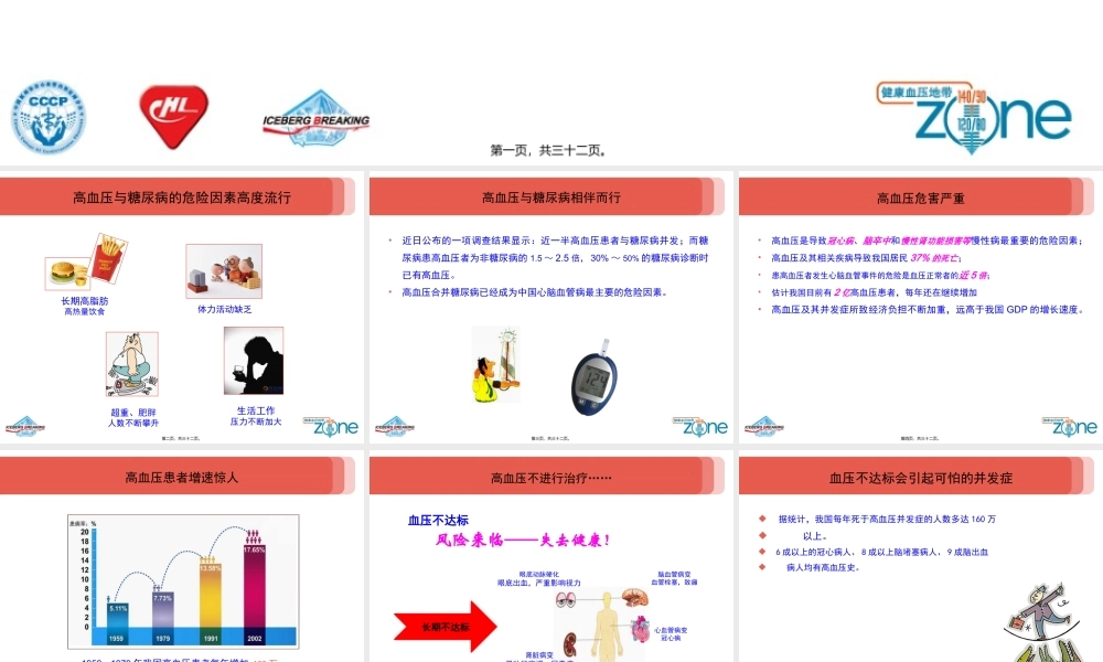 IGT患教2-高血压与糖尿病的危害.pptx