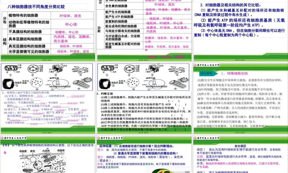 一轮复习2018年公开课细胞器系统的分工合作.pptx