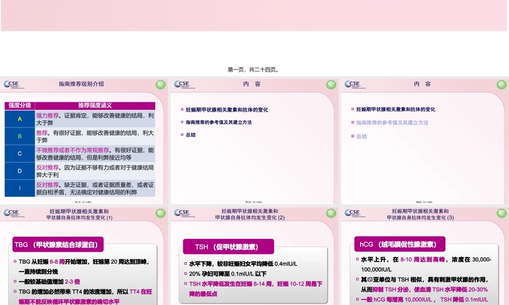 妊娠期甲状腺功能相关指标参考值.pptx