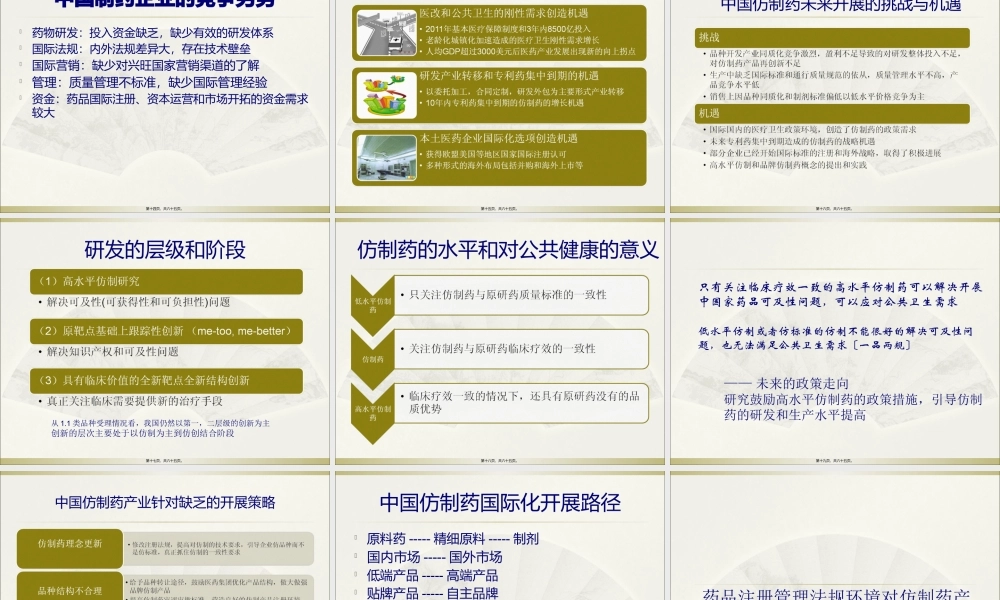 中国仿制药研发走势及审批展望--SFDA-张伟2012.pptx