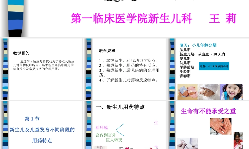 新生儿用药特点.ppt