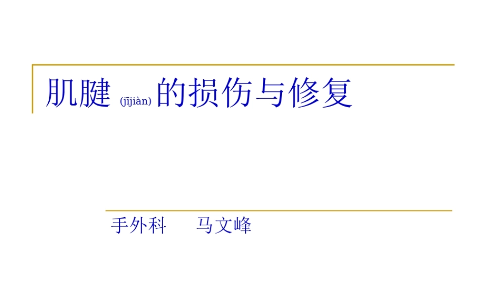 2022年医学专题—肌腱损伤及修复.ppt