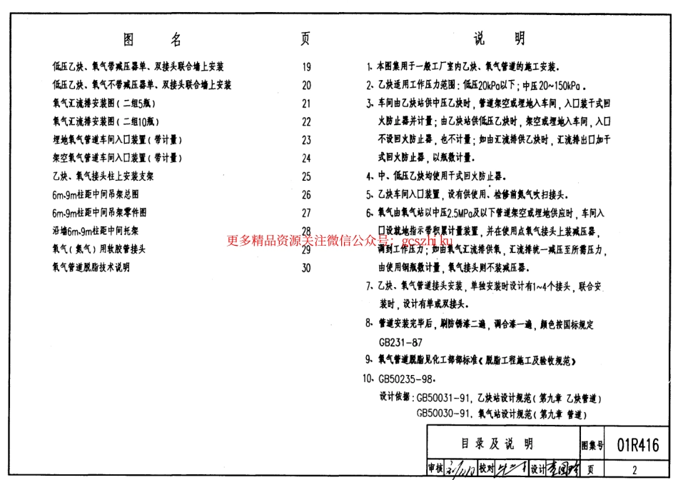 01R416 室内动力管道装置安装-乙炔氧气管道.pdf_第2页