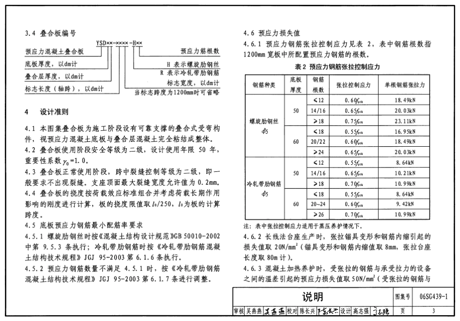 06SG439-1 预应力混凝土叠合板(50mm、60mm实心底板).pdf_第3页