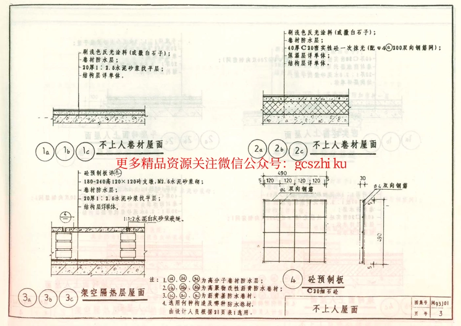 闽93J01 卷材防水屋面构造图.pdf_第3页
