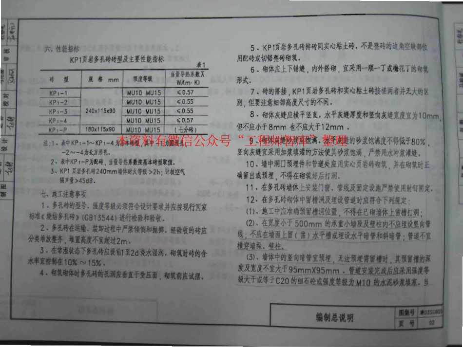 津03SG605 页岩多孔砖墙体建筑构造(KP1).pdf_第2页