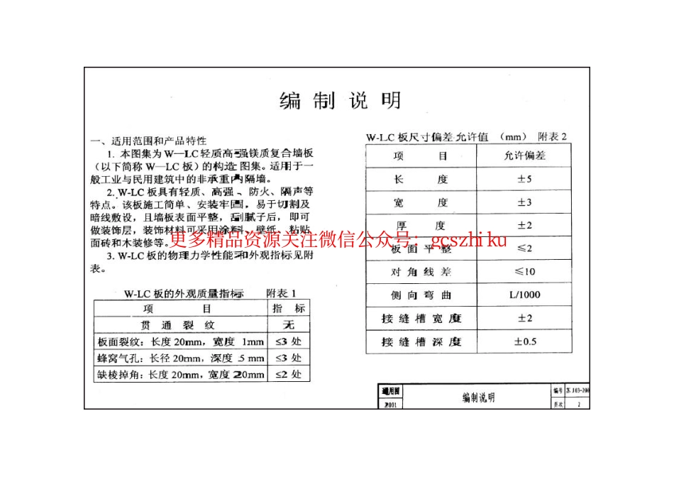 苏J03-2001 W-LC轻质高强镁质复合墙板构造图集.pdf_第3页