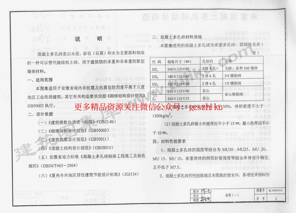 皖2004G416 承重混凝土多孔砖墙体构造.pdf_第3页