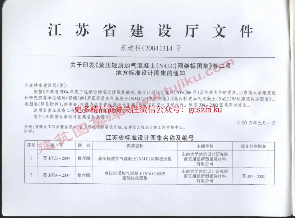 苏JT23-2004蒸压轻质加气混凝土网架板图集.pdf_第2页