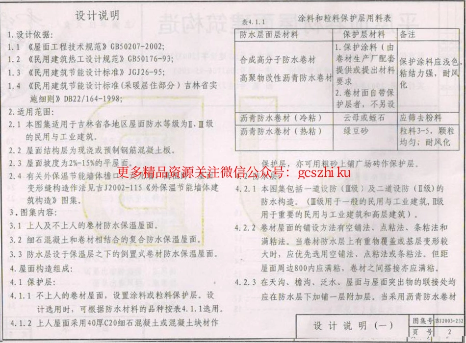 吉J2003-232 平屋顶卷材屋面建筑构造.pdf_第3页