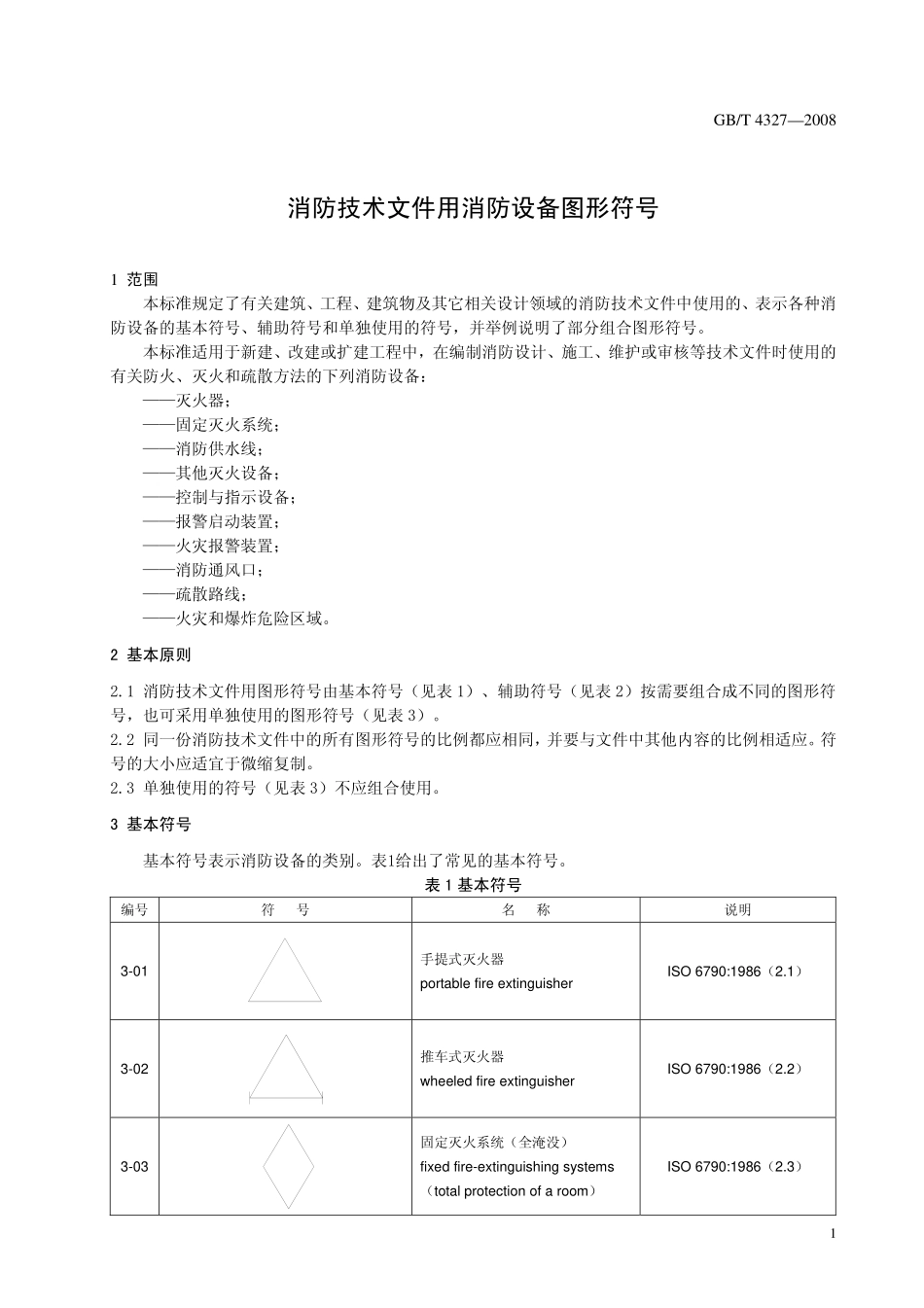 GBT4327-2008 消防技术文件用消防设备图形符号.pdf_第3页