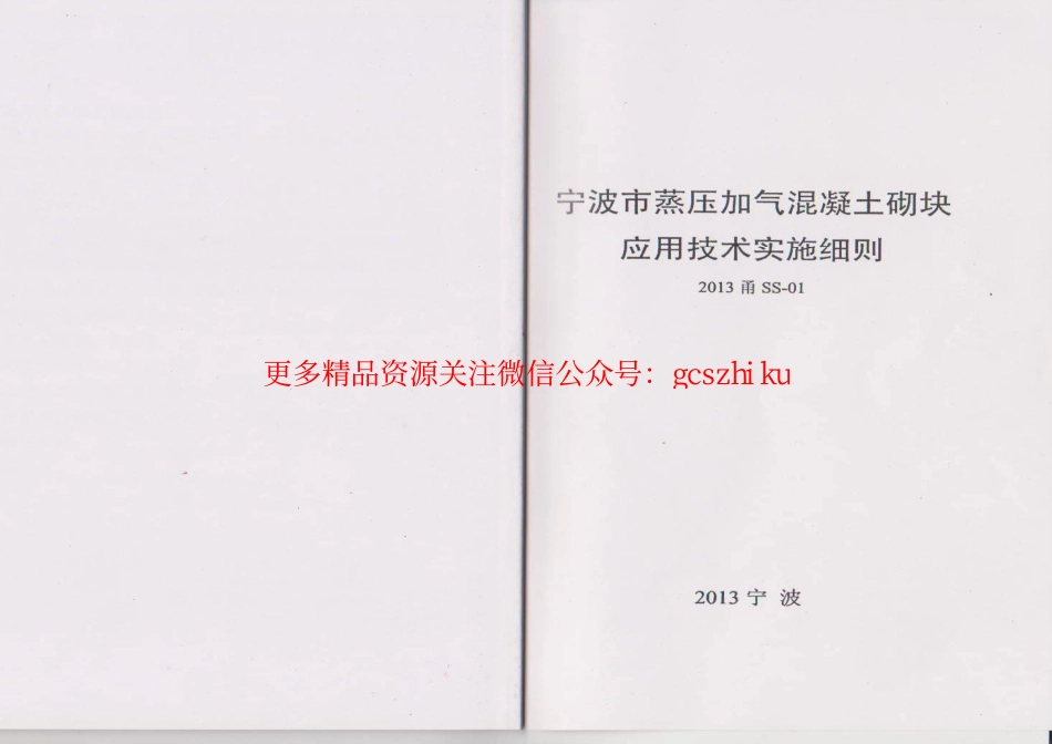 2013甬SS-01宁波市蒸压加气砼砌块应用技术实施细则.pdf_第1页