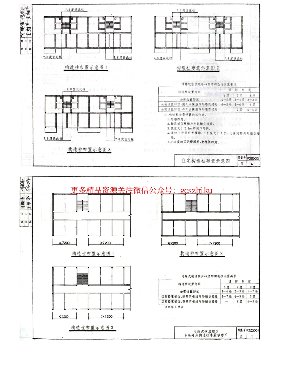 92ZG001 抗震构造柱及圈梁.pdf_第3页