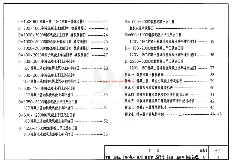 04S516 混凝土排水管道基础及接口.pdf_第2页