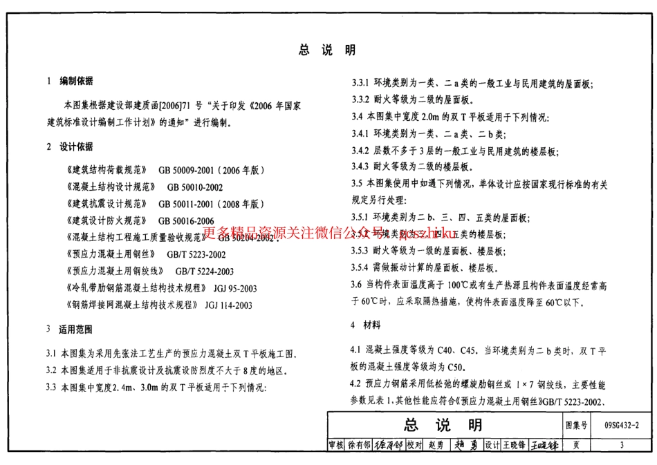 09SG432-2 预应力混凝土双T板(平板,宽度2.0m、2.4m、3.0m).pdf_第3页