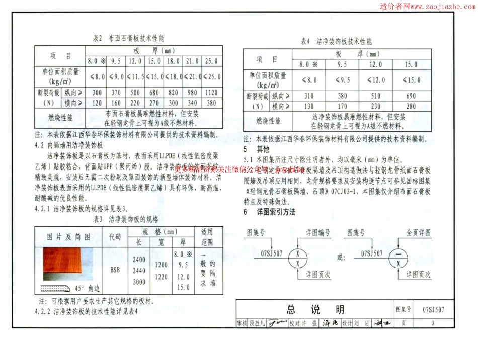 07SJ507轻钢龙骨布面石膏板、布面洁净板隔墙及吊顶图集.pdf_第3页