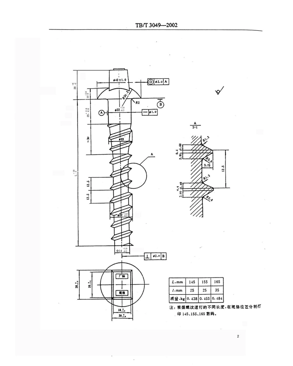TBT3049-2002 螺纹道钉.pdf_第3页