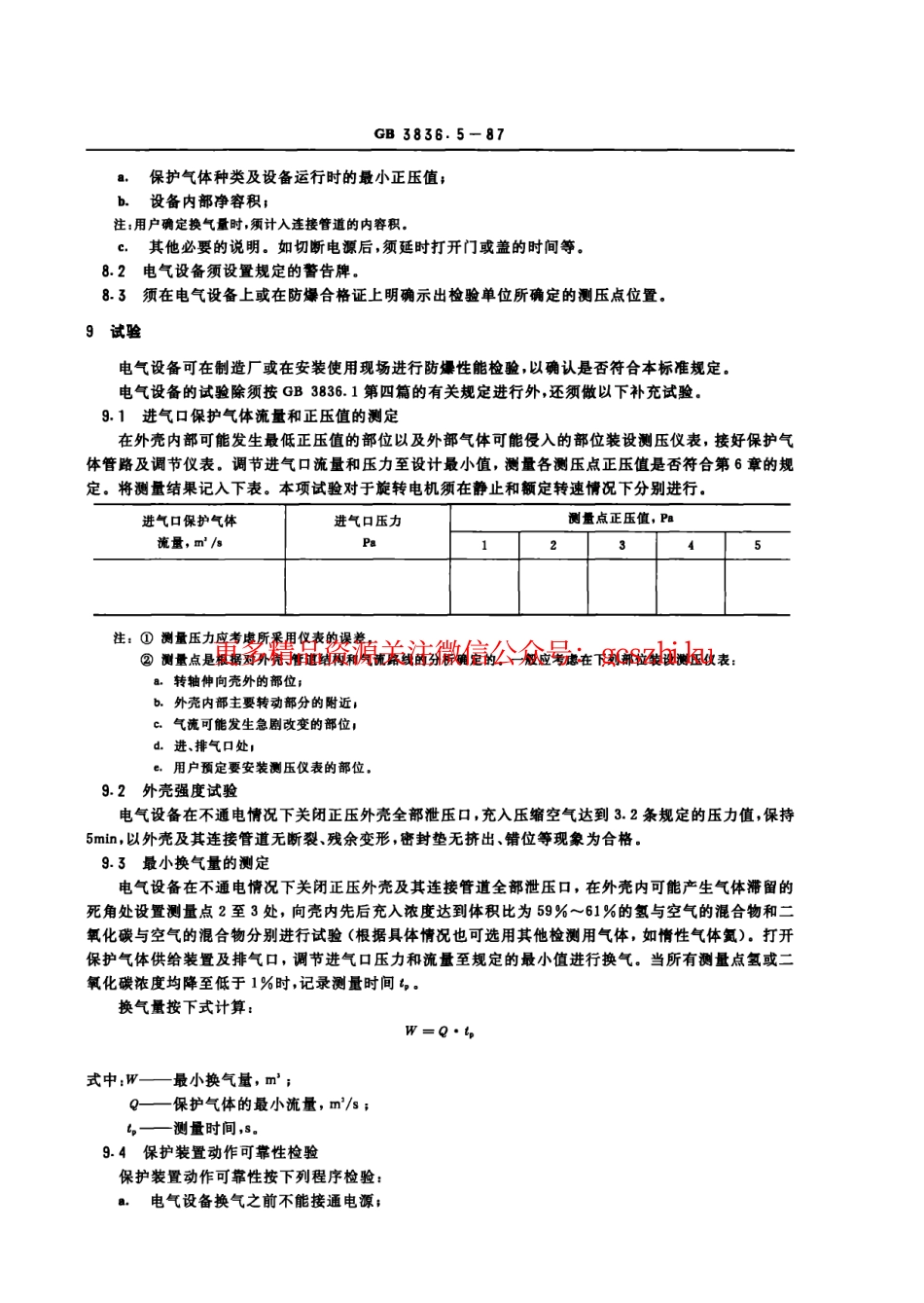 GB3836.5-87爆炸性环境用防爆电气设备 正压型电气设备“p”.pdf_第3页