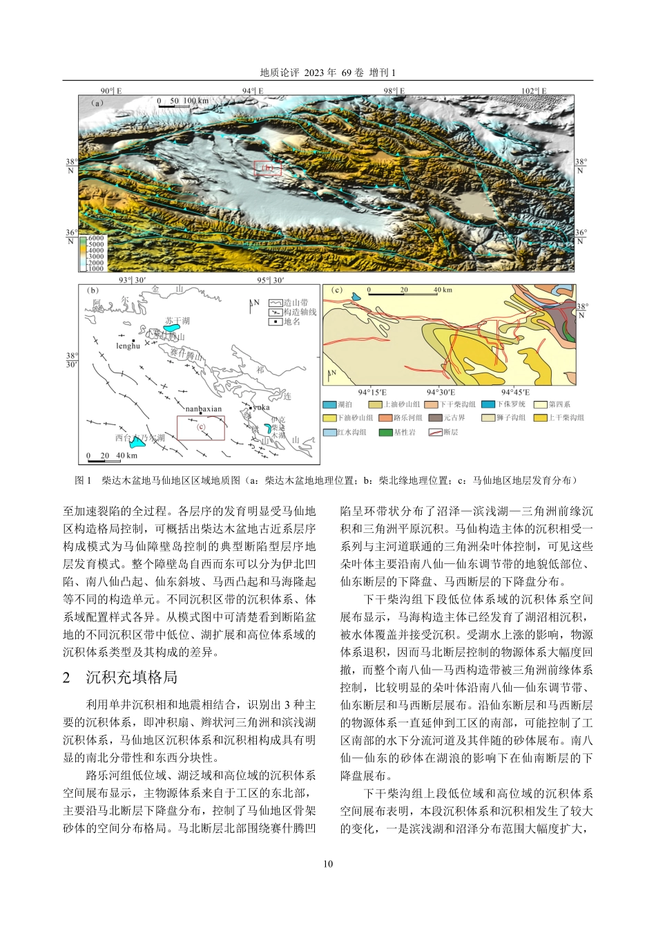 柴达木盆地马仙地区古近系沉积特征及其主控因素.pdf_第2页