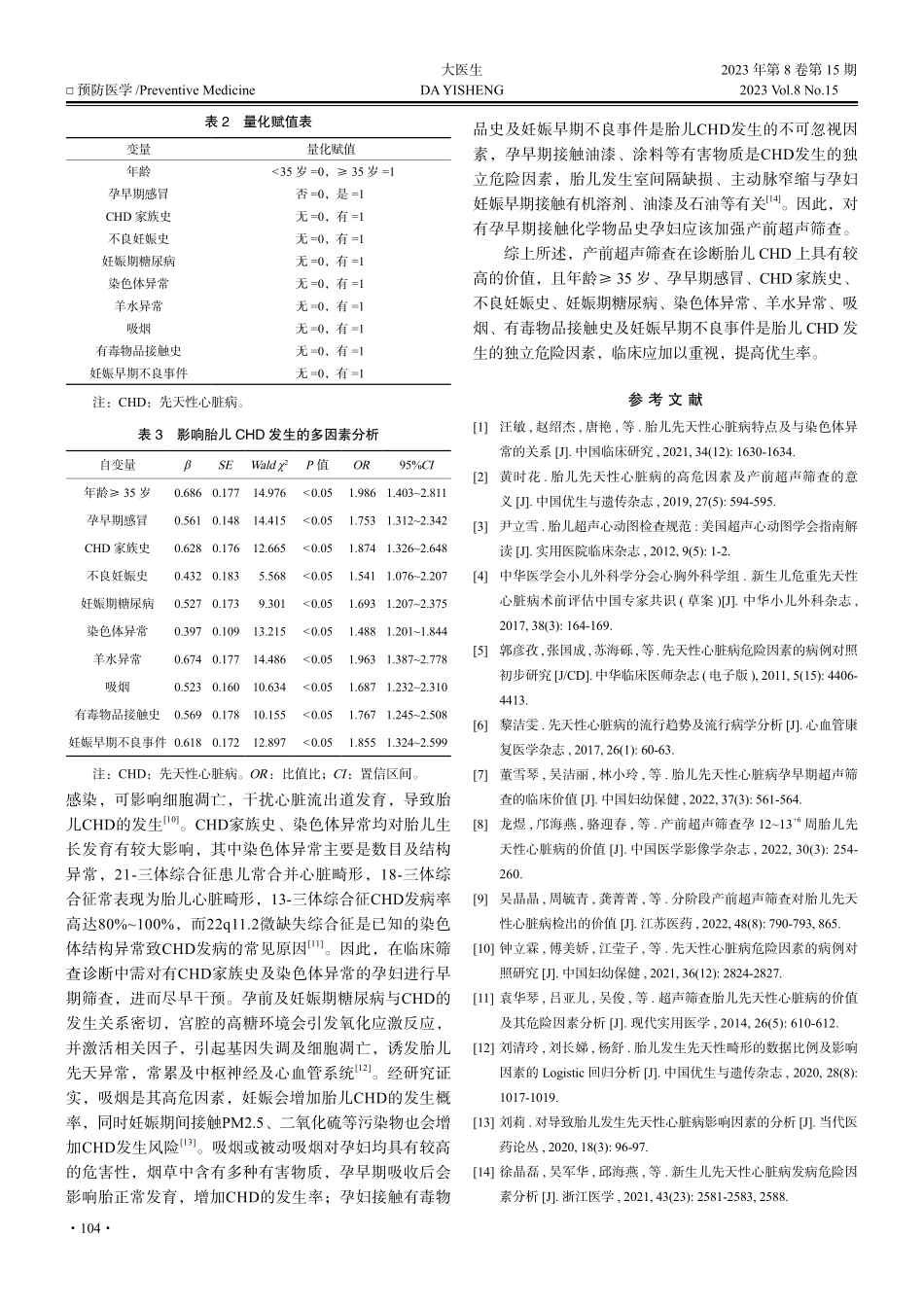 产前超声筛查胎儿先天性心脏病的价值及发病的危险因素分析.pdf_第3页