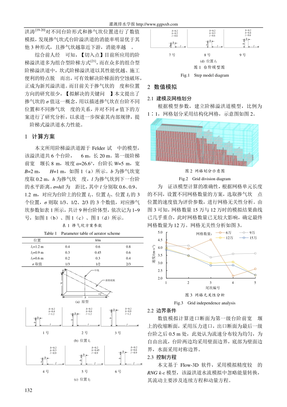 掺气坎σ值对阶梯式溢洪道的性能影响研究.pdf_第2页