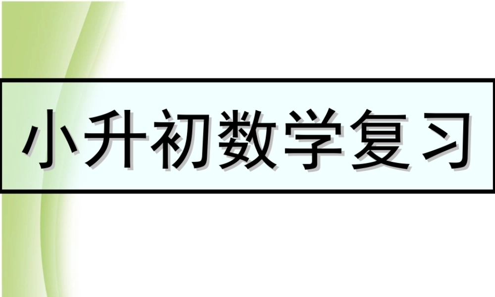 小升初数学复习.ppt