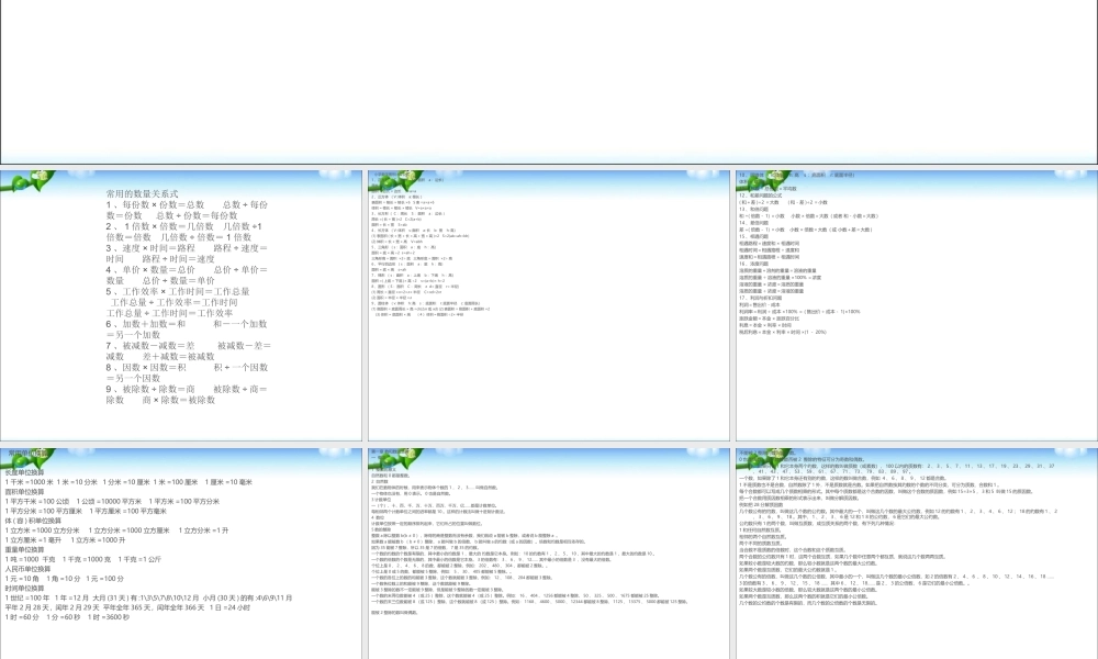 小升初小学数学总复习资料.ppt
