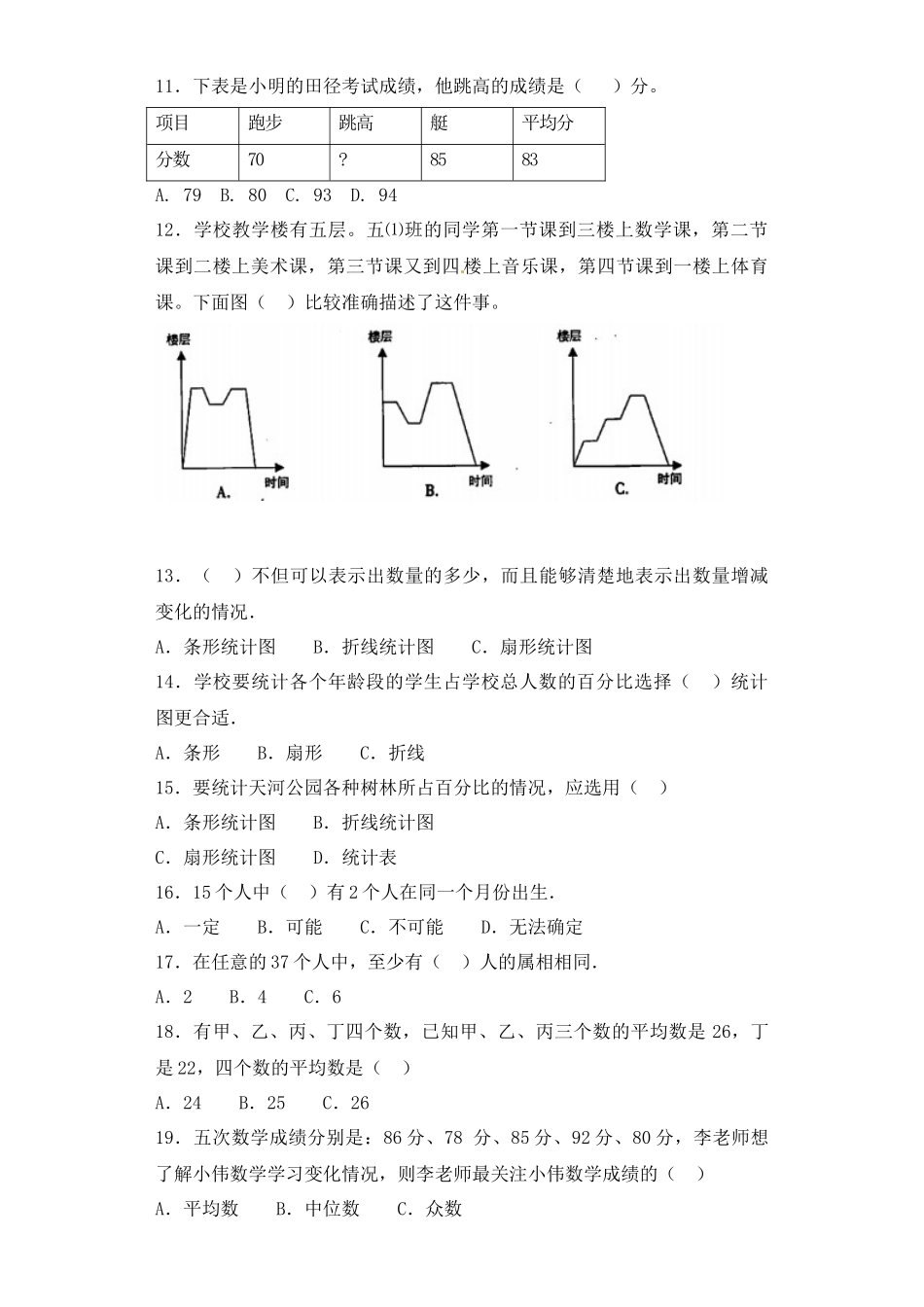 【精品】小升初数学知识专项训练（统计与概率）-2.统计（2）通用版（52页）.docx_第3页