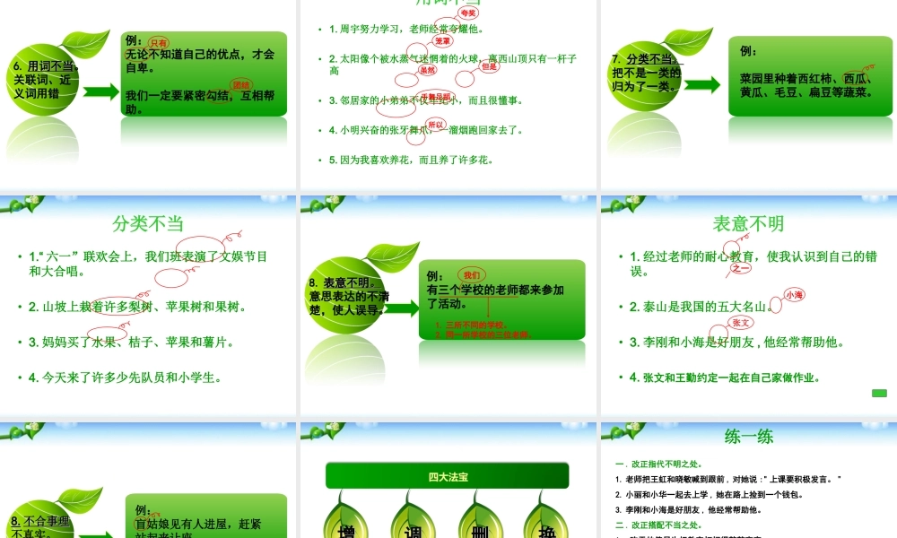 【小升初】语文总复习课件 - 基础知识_修改病句课件.ppt