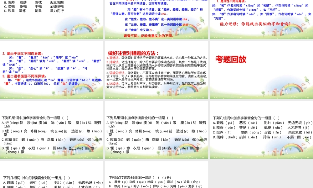 【小升初】语文总复习课件 - 拼音题做题技巧 全国通用.pptx