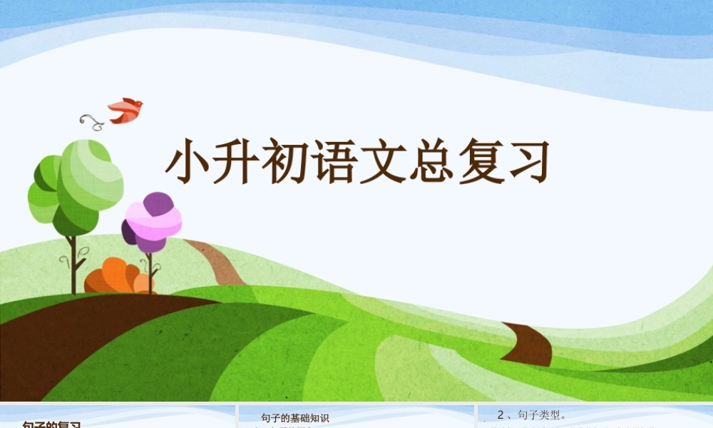 【小升初】语文总复习课件 - 句子 (2).ppt