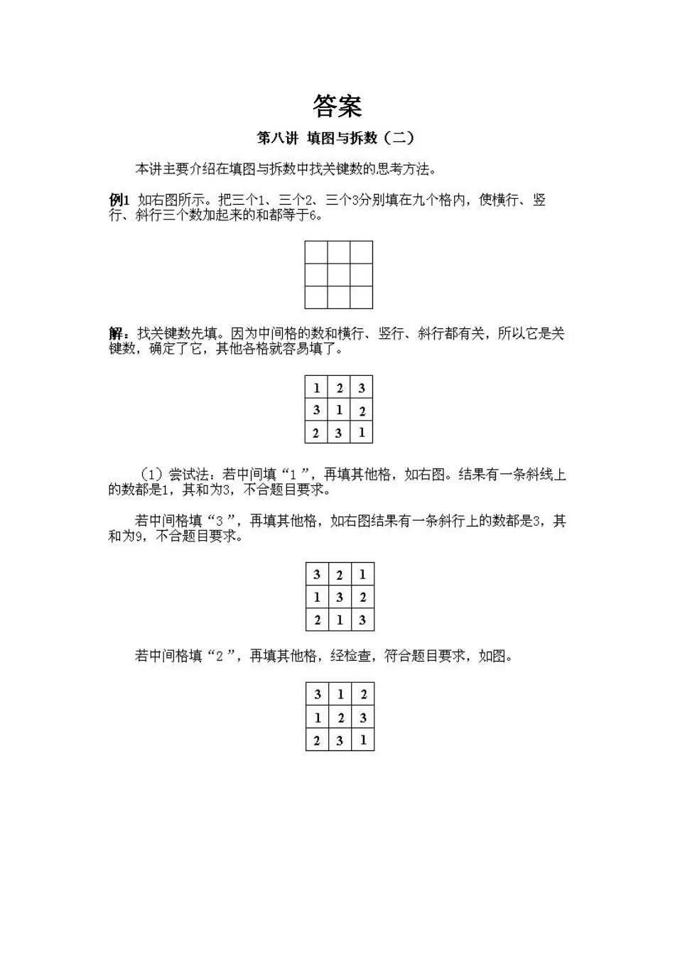 小学一年级下册数学奥数知识点讲解第8课《填图与拆数2》试题附答案.doc_第2页