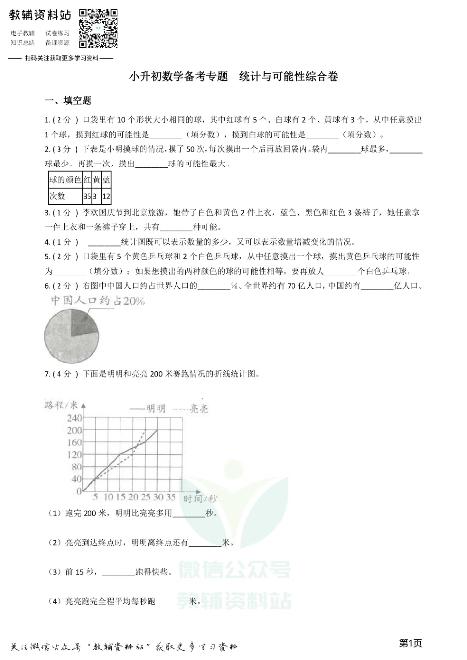 小升初数学专题统计与可能性综合卷.pdf_第1页