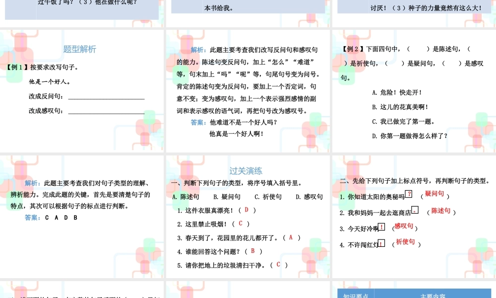 【小升初】语文总复习课件 - 小升初总复习-第四章句子｜全国通用 (共182张PPT).ppt