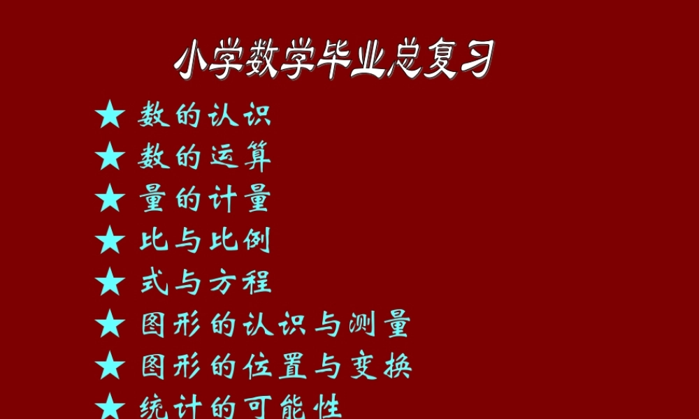 小升初数学回顾整理总复习教学课件.ppt