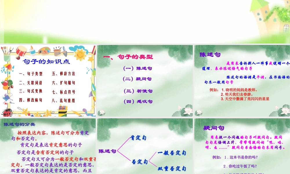 【小升初】语文总复习课件 - 句子总复习 (全国通用)(共105张ppt).ppt