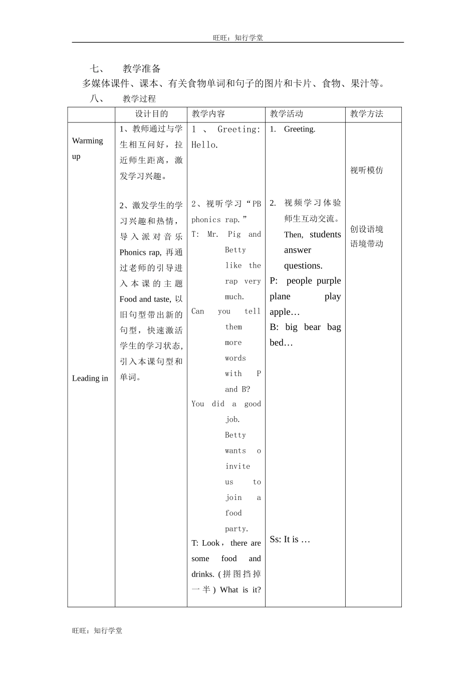 牛津上海版三下Unit 2《Tastes》word教案【旺旺：知行学堂】.doc_第2页