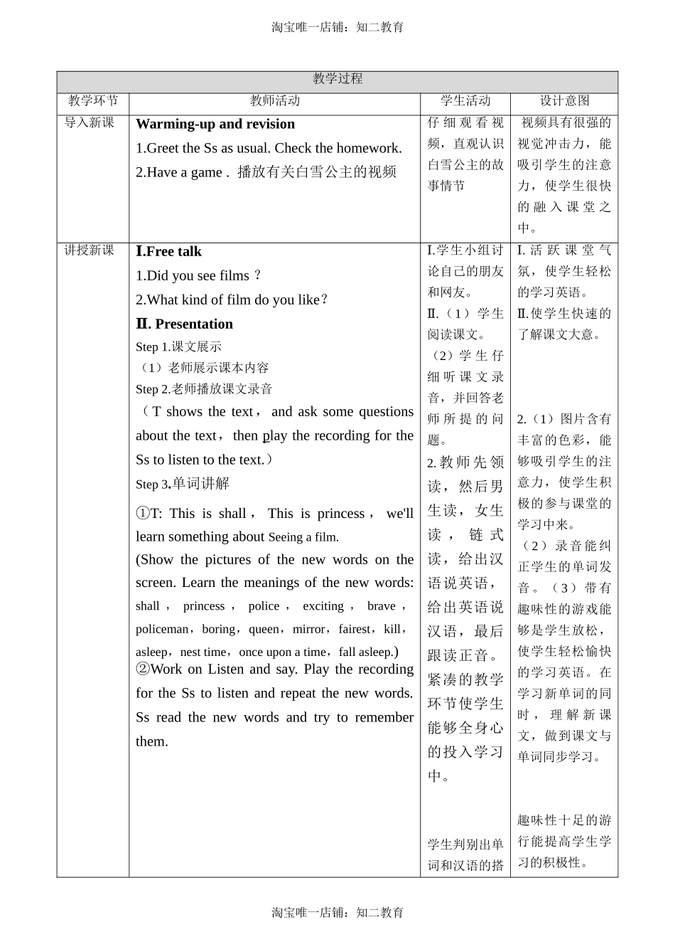 牛津深圳版 六年级上册英语 Unit 7 教案第一课时.doc_第2页