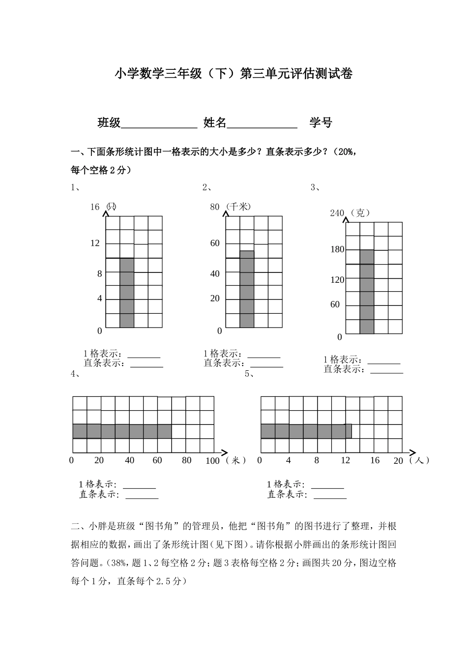 【沪教版六年制】小学数学三年级下册 第三单元评估测试卷.doc_第1页