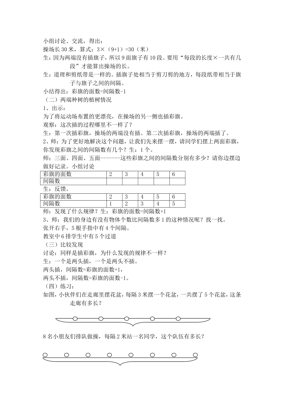 【沪教版五年制】三年级上册第六单元数学广场—植树问题.doc_第2页