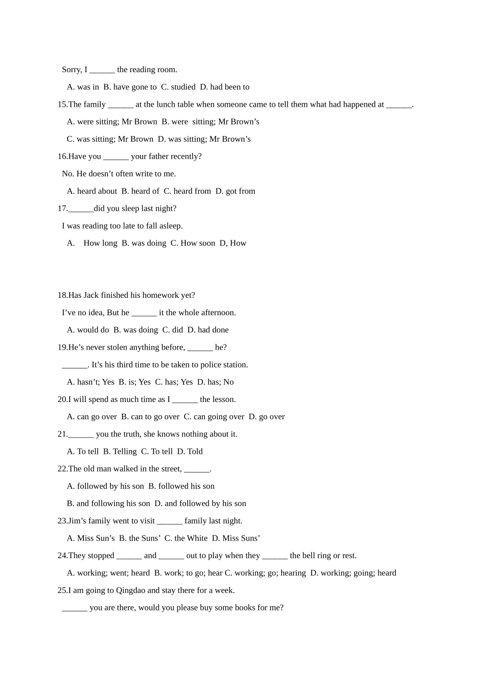 【沪教牛津版（三起）】六年级上册英语 易错选择100题及答案.doc_第2页