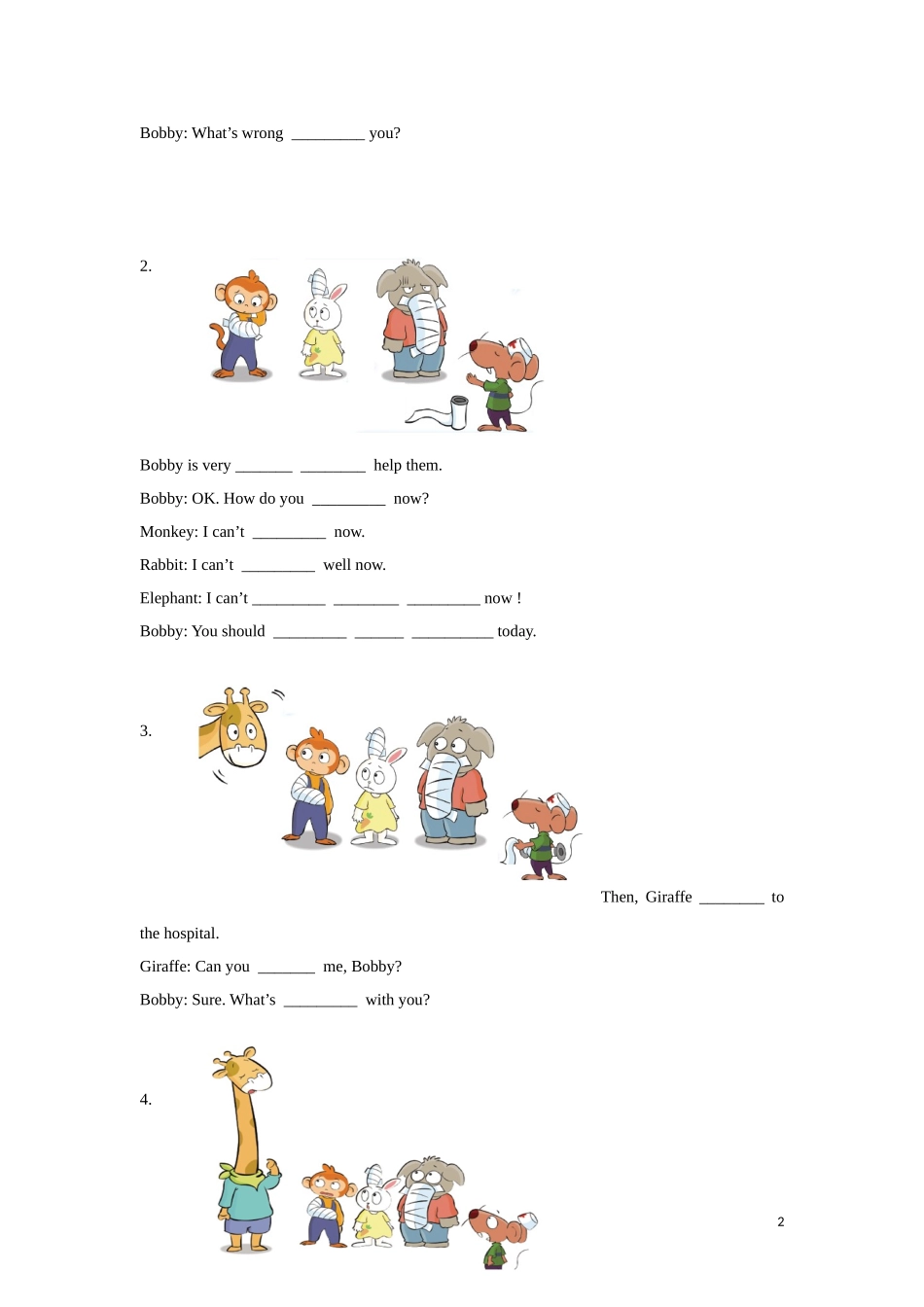 【精品】Unit4Cartoon time（练习及解析）-译林版（三起）-五年级英语下册.doc_第2页