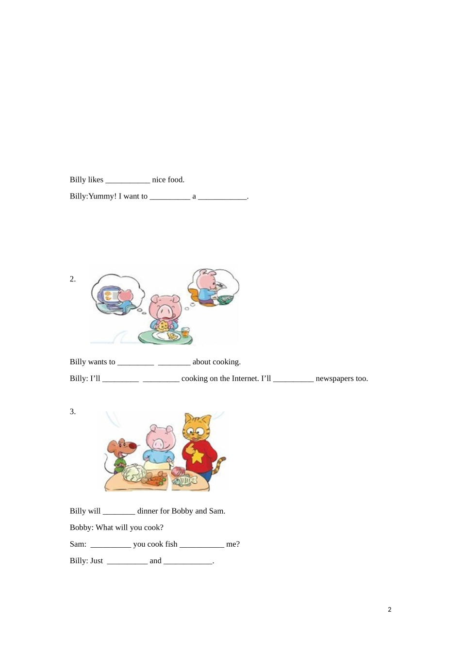 【精品】Unit6 Cartoon time（练习及解析）-译林版（三起）-六年级英语下册.doc_第2页