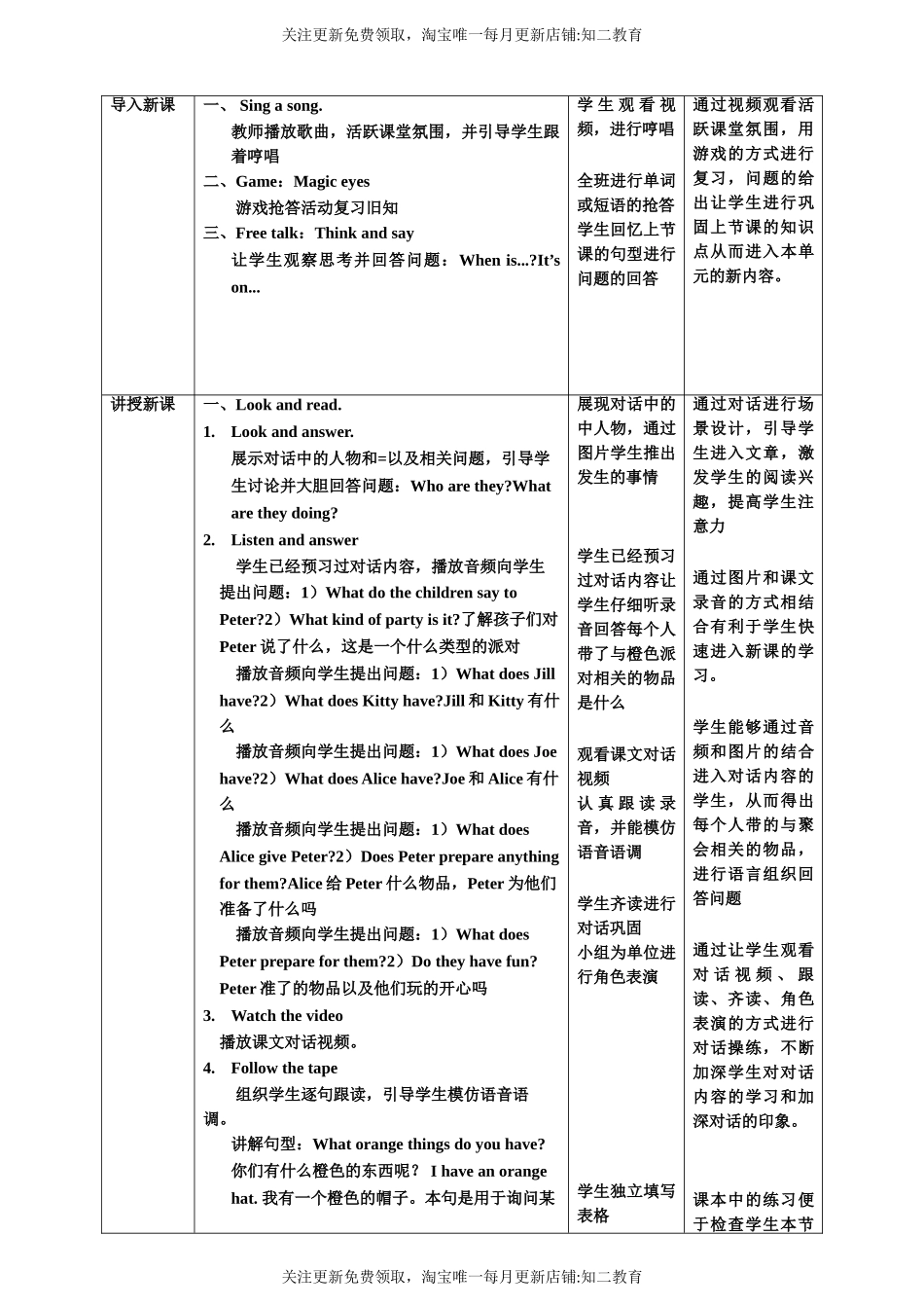 【新课标】Unit3 My birthday第二课时 同步教案.doc_第2页