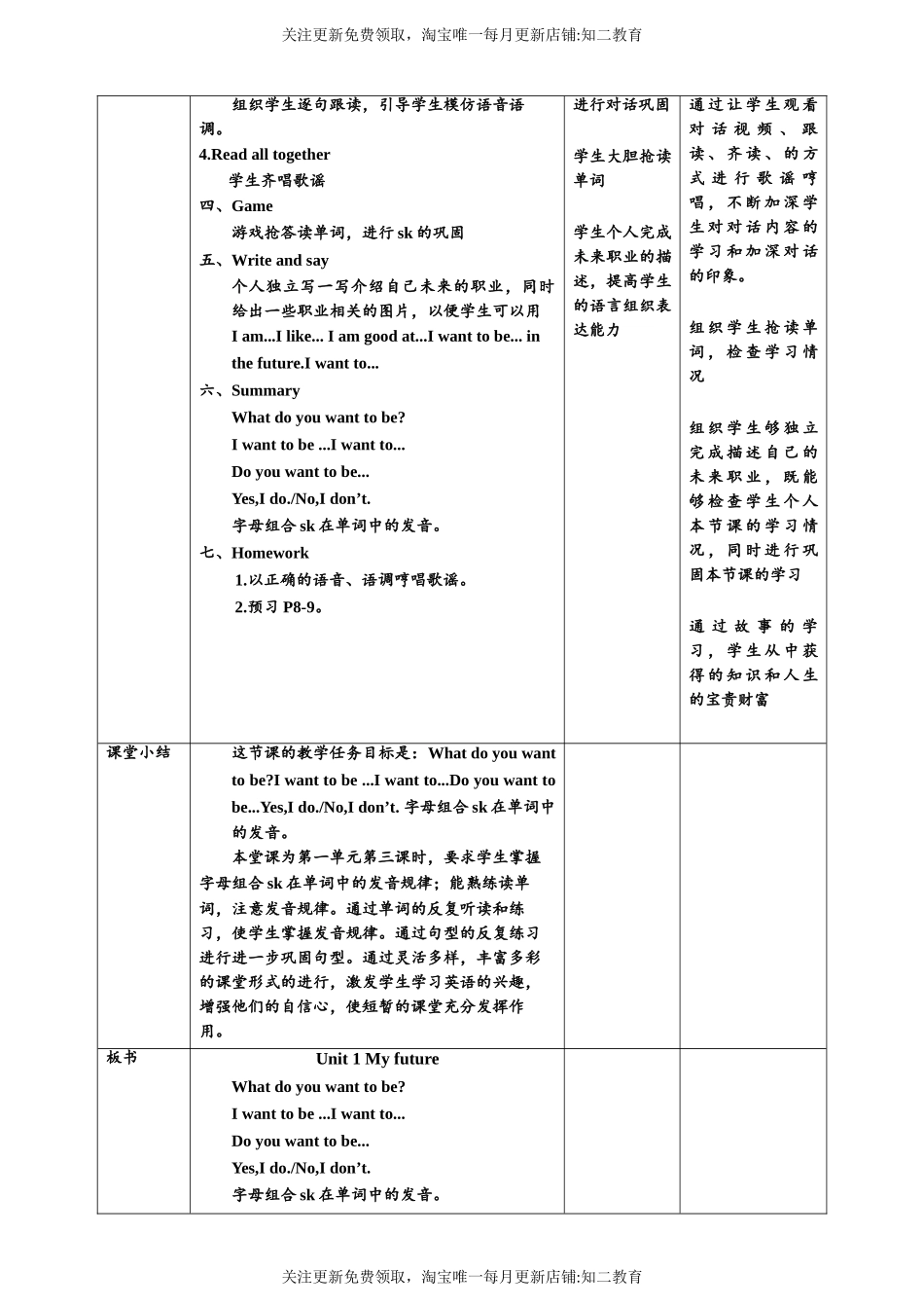 Unit1 My future 第三课时同步教案.doc_第3页